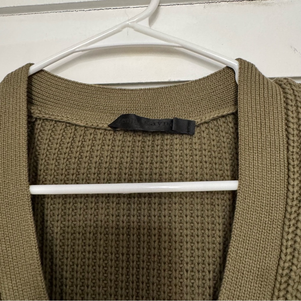 Jenni Kayne Cotton Cocoon Cardigan Sweater Sage Green - Picture 8 of 12
